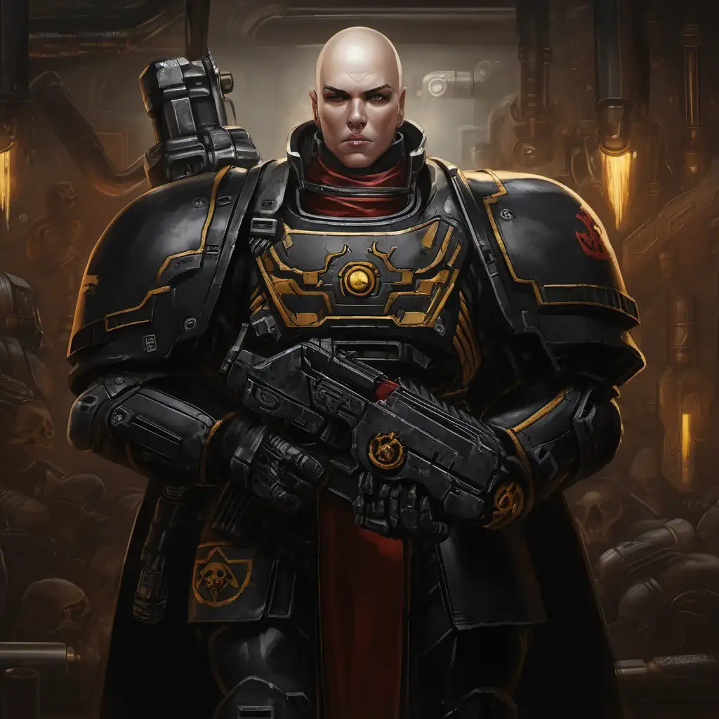 Grimdark Warrior with Warhammer 40K Style and Polymer Tube Implants