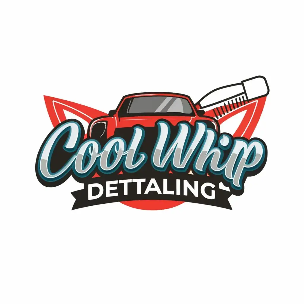 logo, Car detailing, with the text "Cool Whip Detailing", typography