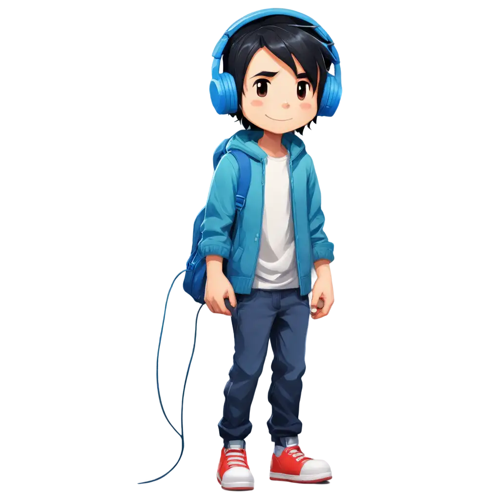 Stylish-Pixel-Art-Boy-with-Black-Hair-Enjoying-Music-in-Blue-Headphones-HighQuality-PNG-Image