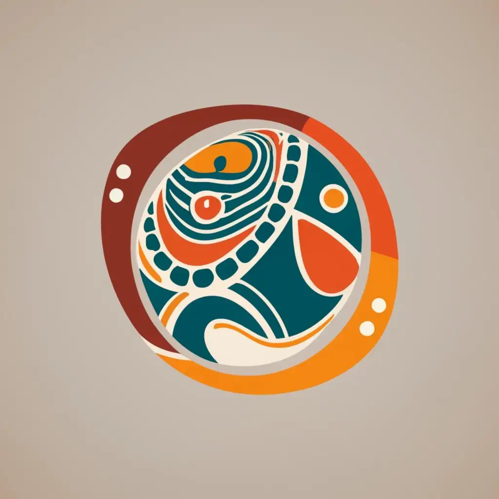 logo, Create a simplified professional grassroots logo inspired by Australian aboriginal art that demonstrates worldwide social justice from a complementary community environmental perspective