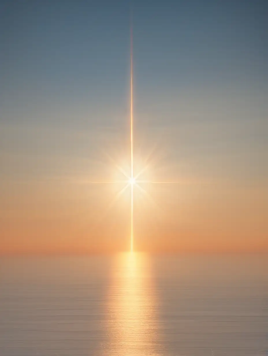 thin half halo of warm light raising in the horizon like a sunrise, light spiritual
