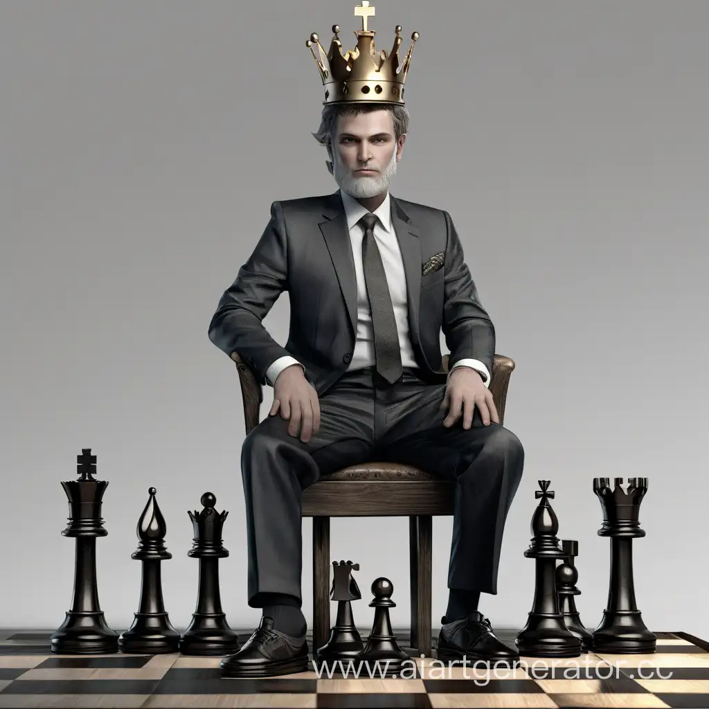 Majestic-Chess-King-Piece-on-Ornate-Board