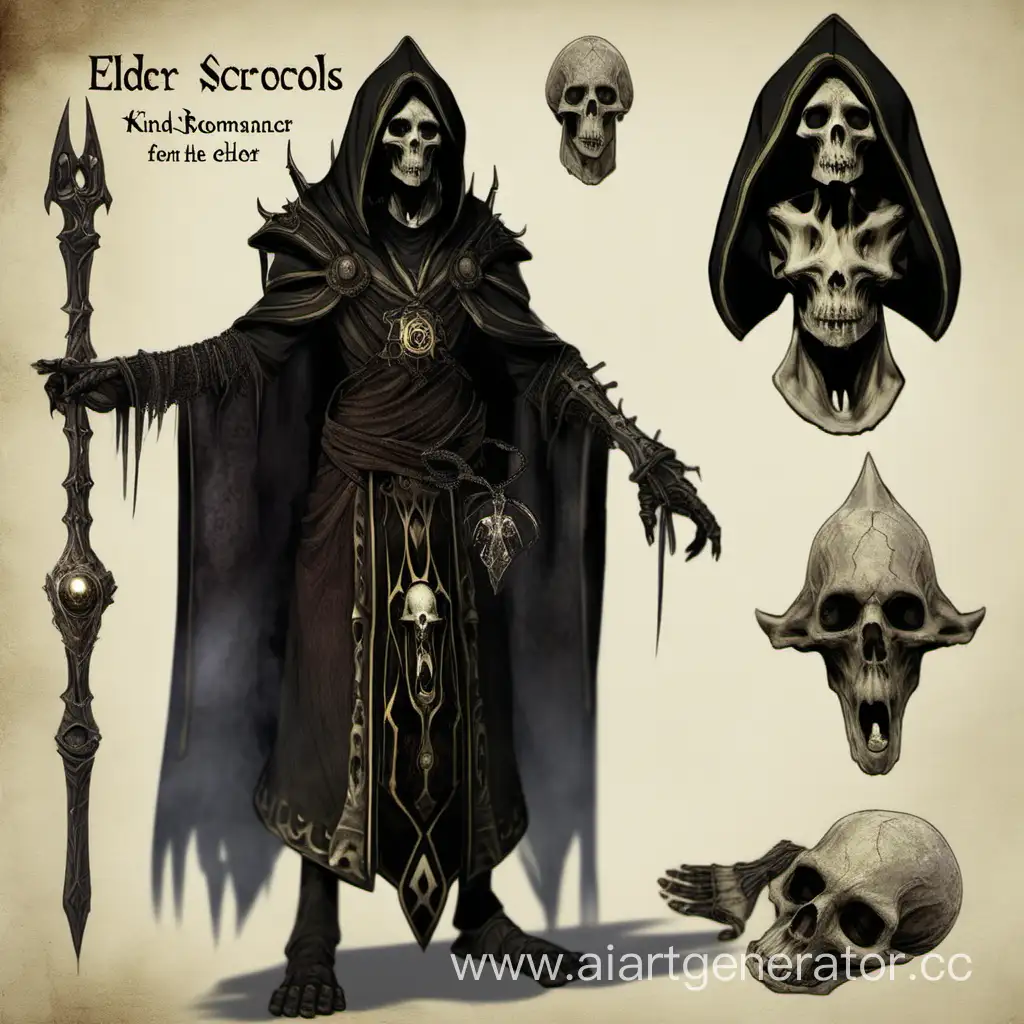 Kind necromancer from the world of the elder scrolls