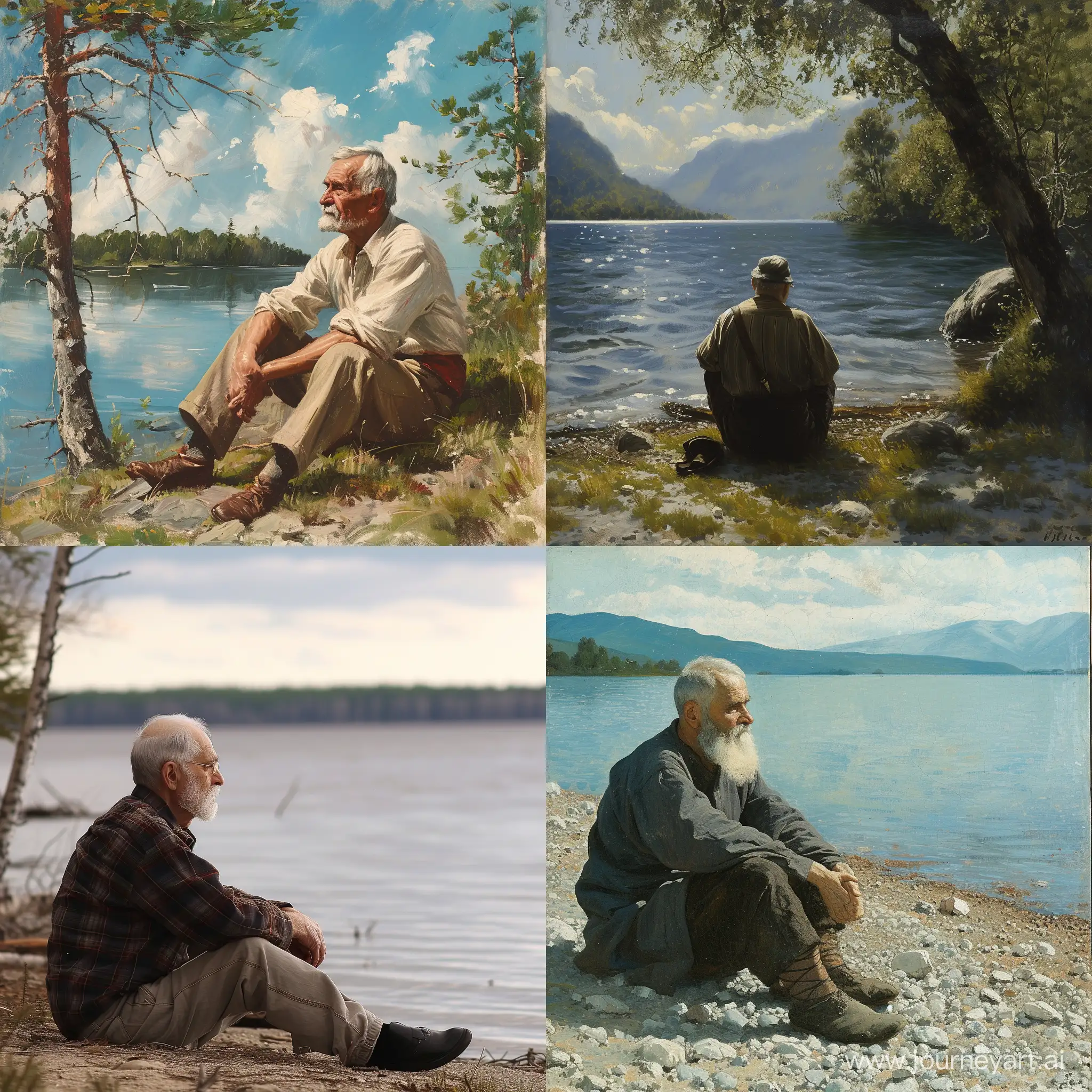Tranquil-Lakeside-Moment-with-Grandfather
