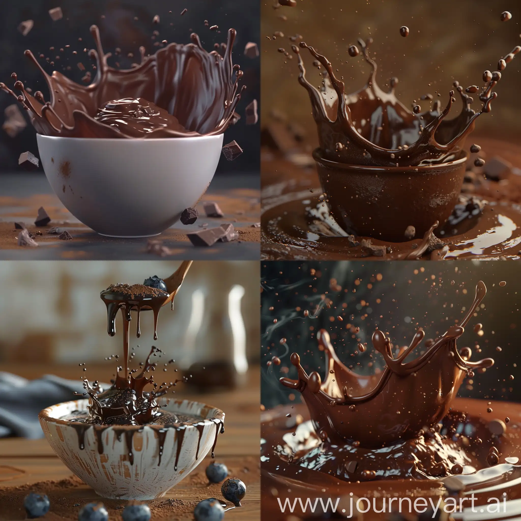 Delicious-Chocolate-Pudding-Dessert-in-Vibrant-3D-Animation