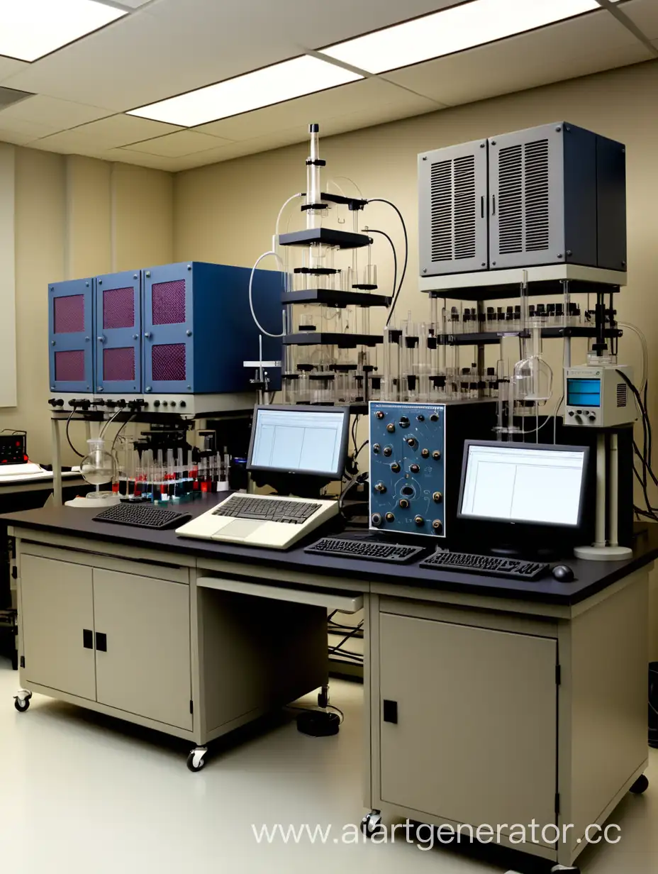 Изображение лабораторной установки для изучения магнитных свойств.