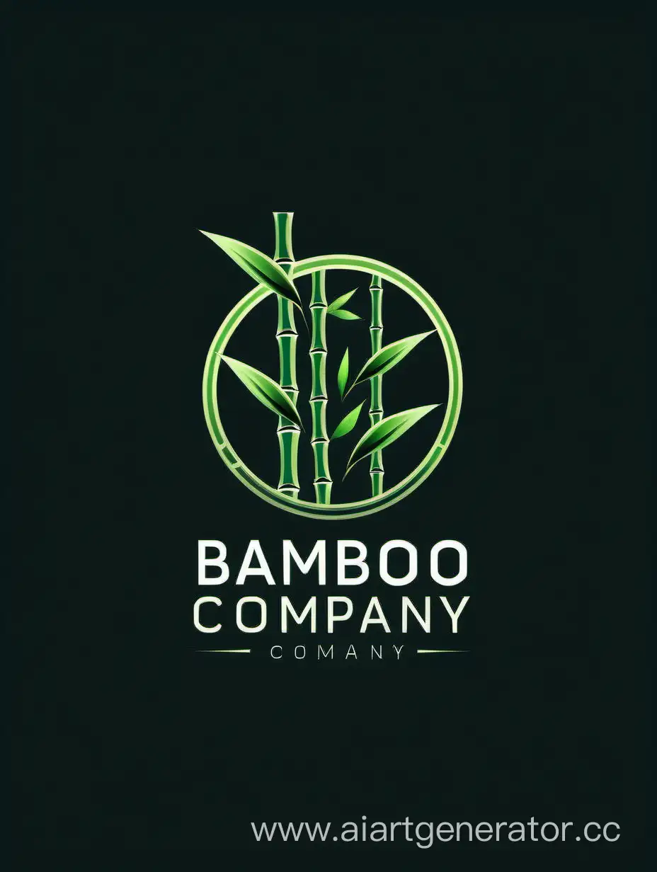 Elegant-Bamboo-Logo-on-Sleek-Black-and-Green-Background