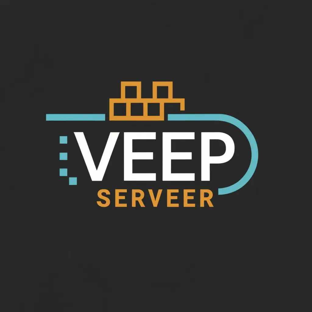 LOGO-Design-For-Veep-Server-Modern-Server-Icon-with-Clear-Text-for-Internet-Industry