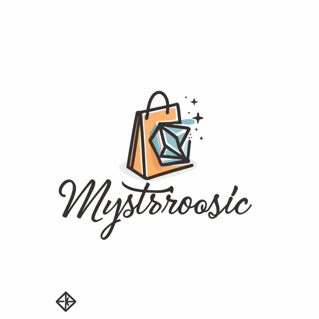 a logo design,with the text "Mystrosic", main symbol:Shopping,Moderate,clear background