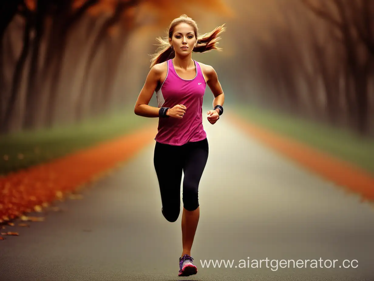 Elegant-Woman-Running-Along-a-Scenic-Beach