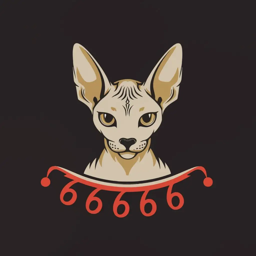 LOGO-Design-For-Cheerful-Sphynx-Cat-Playful-Feline-Charm-with-Captivating-Typography