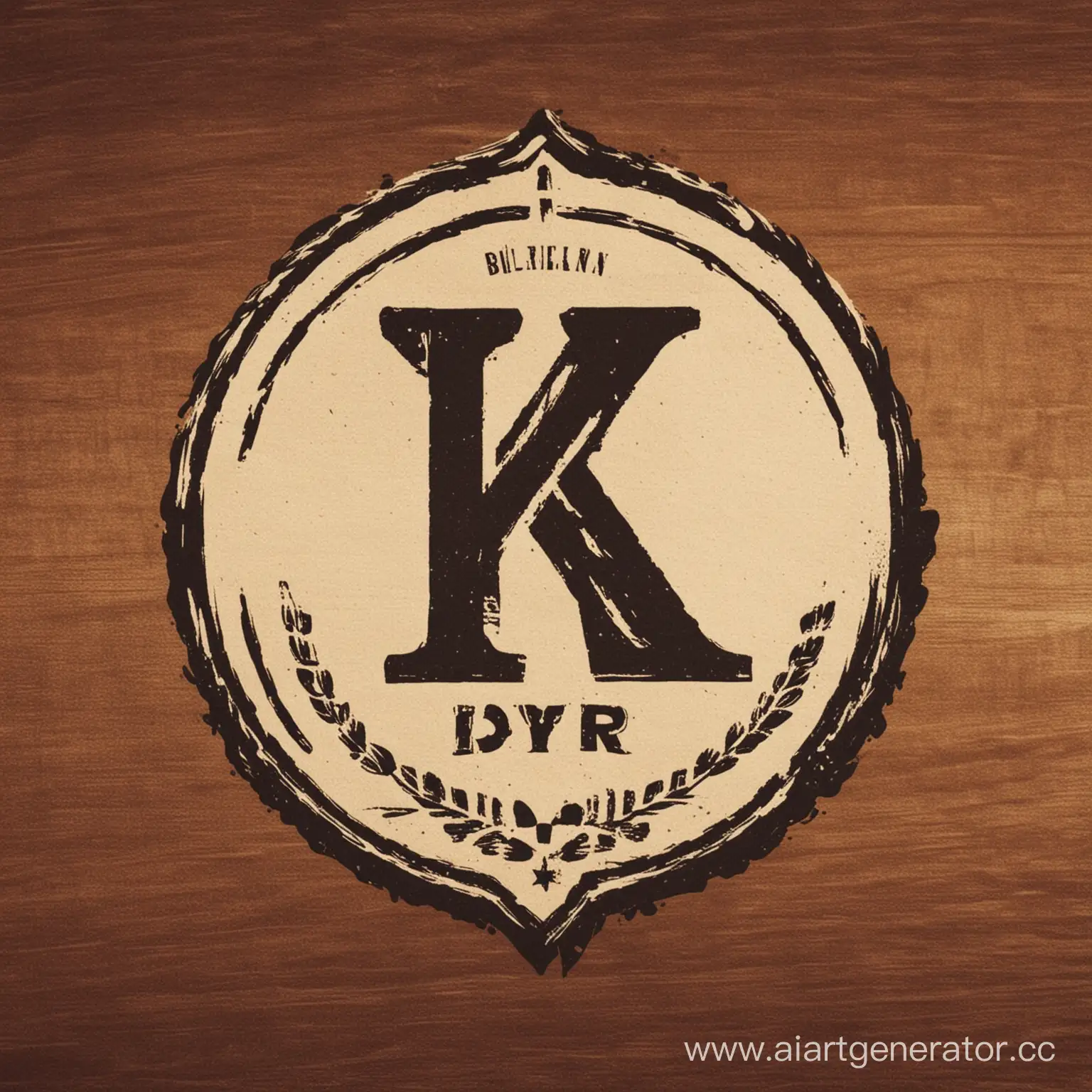 Логотип связанный с пивоварней с фигурирующей буквой К