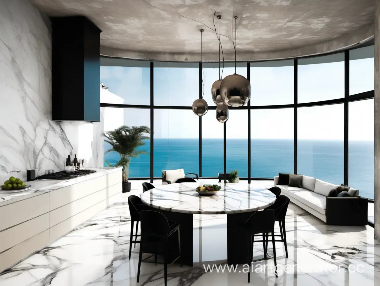 Elegant-LoftStyle-Kitchen-with-Ocean-View-Terrace