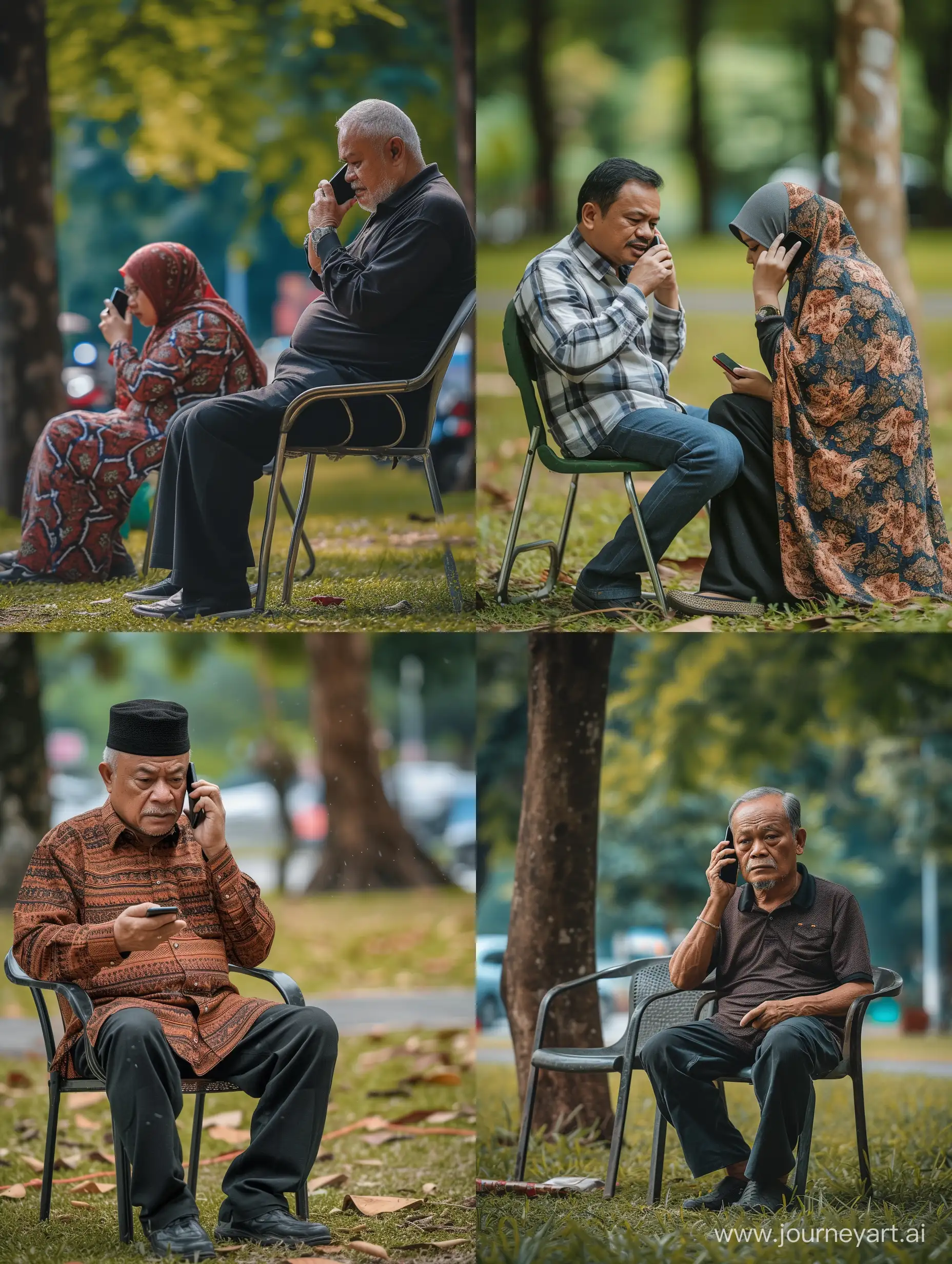Malay-Man-Relaxing-with-Partner-in-Park-Captured-by-Canon-EOS1D-X-Mark-III-DSLR
