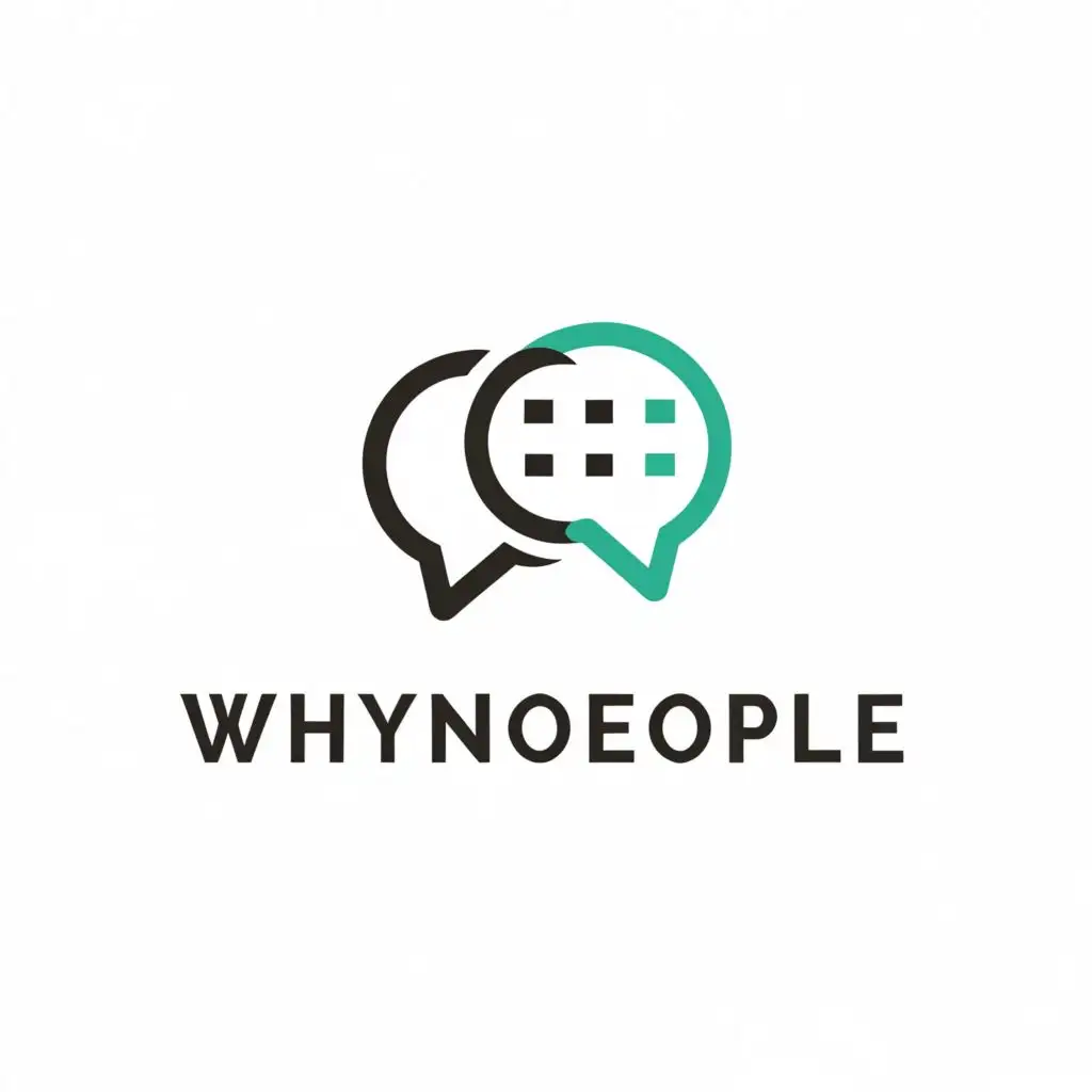 a logo design,with the text "WhyNoPeople", main symbol:chat,complex,be used in Travel industry,clear background