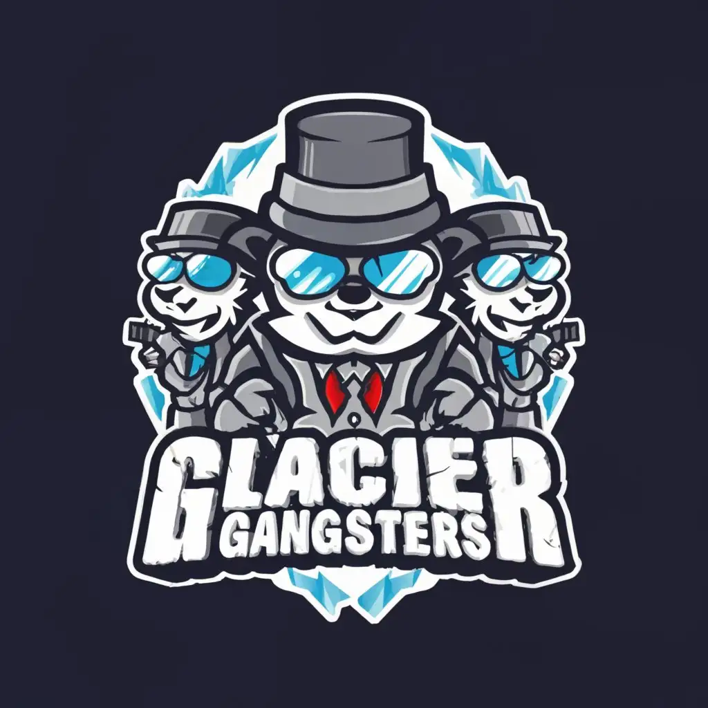 LOGO-Design-For-Glacier-Gangsters-Bold-Gangster-Silhouettes-for-Sports-Fitness-Branding
