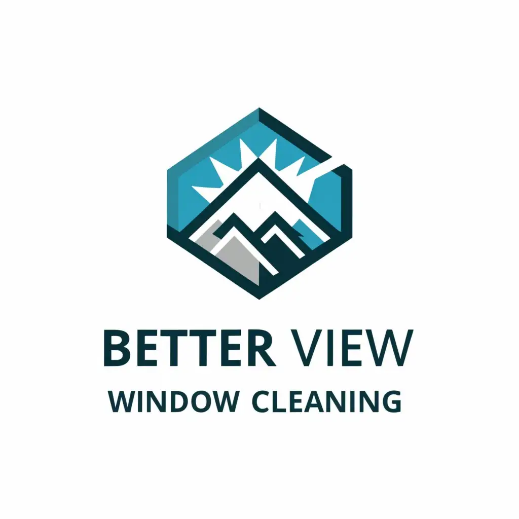 LOGO-Design-For-Better-View-Window-Cleaning-Minimalistic-Representation-of-Cleanliness-and-Mountainous-Landscapes