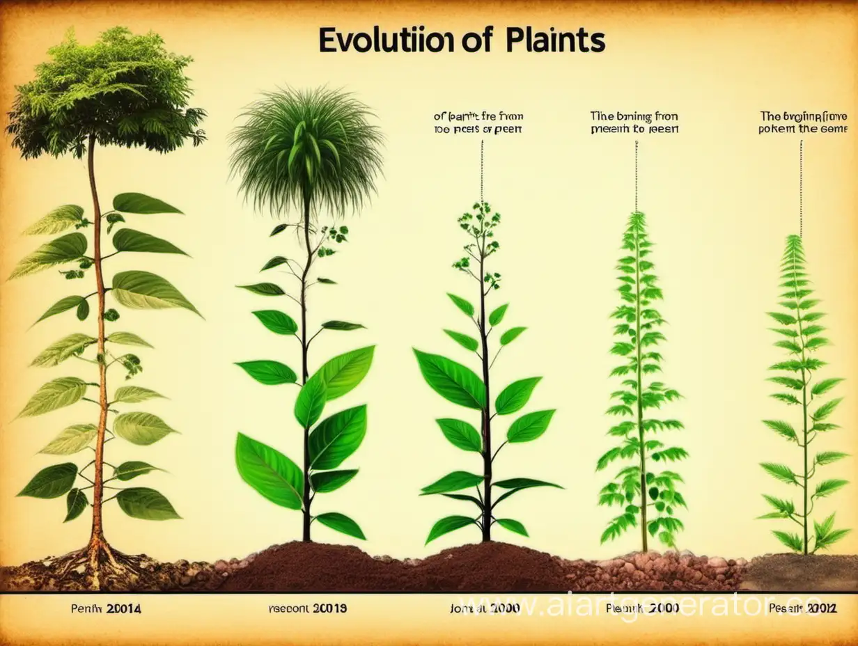 evolution of plants from the beginning to the present time