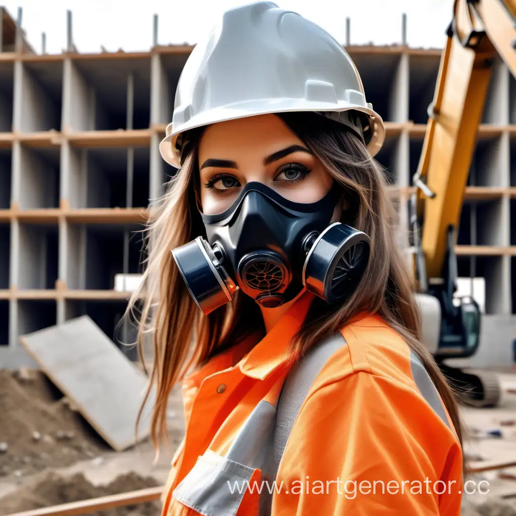 Beautiful-Girl-at-Construction-Site-Wearing-Helmet-and-Gas-Mask