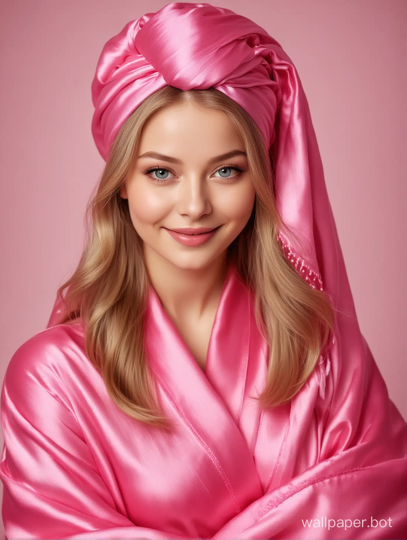 Radiant-Queen-Yulia-Lipnitskaya-in-Pink-Fuchsia-Silk-Robe