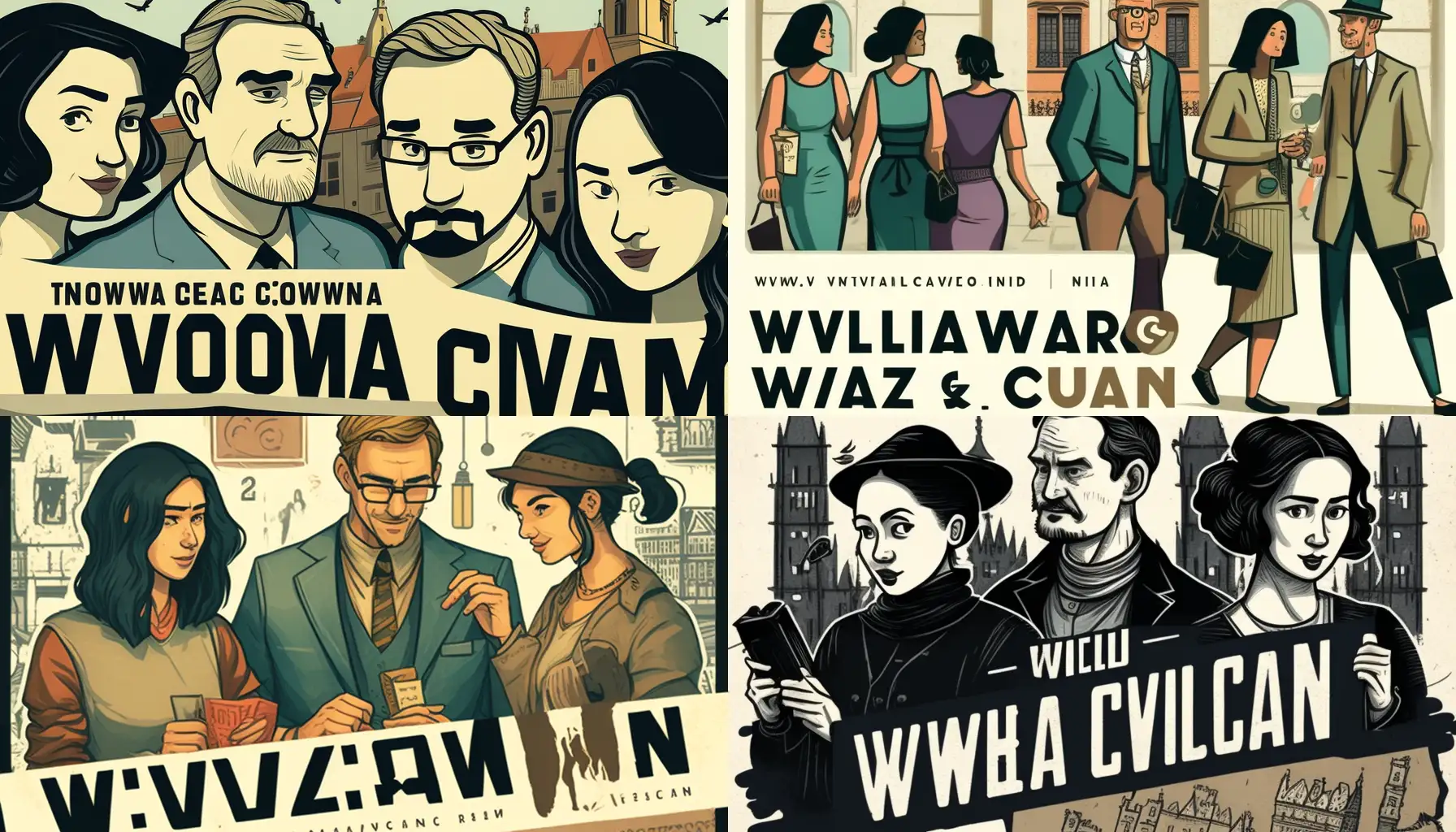 A captivating digital illustration showcasing the excitement and mystery of an urban game in Wrocław. The image should depict a group of 3-4 diverse participants, both men and women in their 20s and 30s, engaged in solving puzzles while exploring the charming Old Town of Wrocław. The participants should be holding game cards and smartphones, indicating the use of a dedicated app. The background should feature iconic landmarks of Wrocław's Old Town, such as the colorful townhouses, the Market Square with the Old Town Hall, and the St. Elizabeth's Church. Incorporate a semi-transparent overlay of a digital 6-digit code, hinting at the game's objective of cracking the city's code. The illustration should convey a sense of adventure, teamwork, and intellectual challenge. Use a vibrant, modern color palette with pops of bright colors to create an engaging and eye-catching visual. The overall style should be a mix of realistic and slightly stylized elements, appealing to a young adult audience. Dimensions: 1920x1070 pixels --ar 16:9 --v 4 --q 2 --s 1000