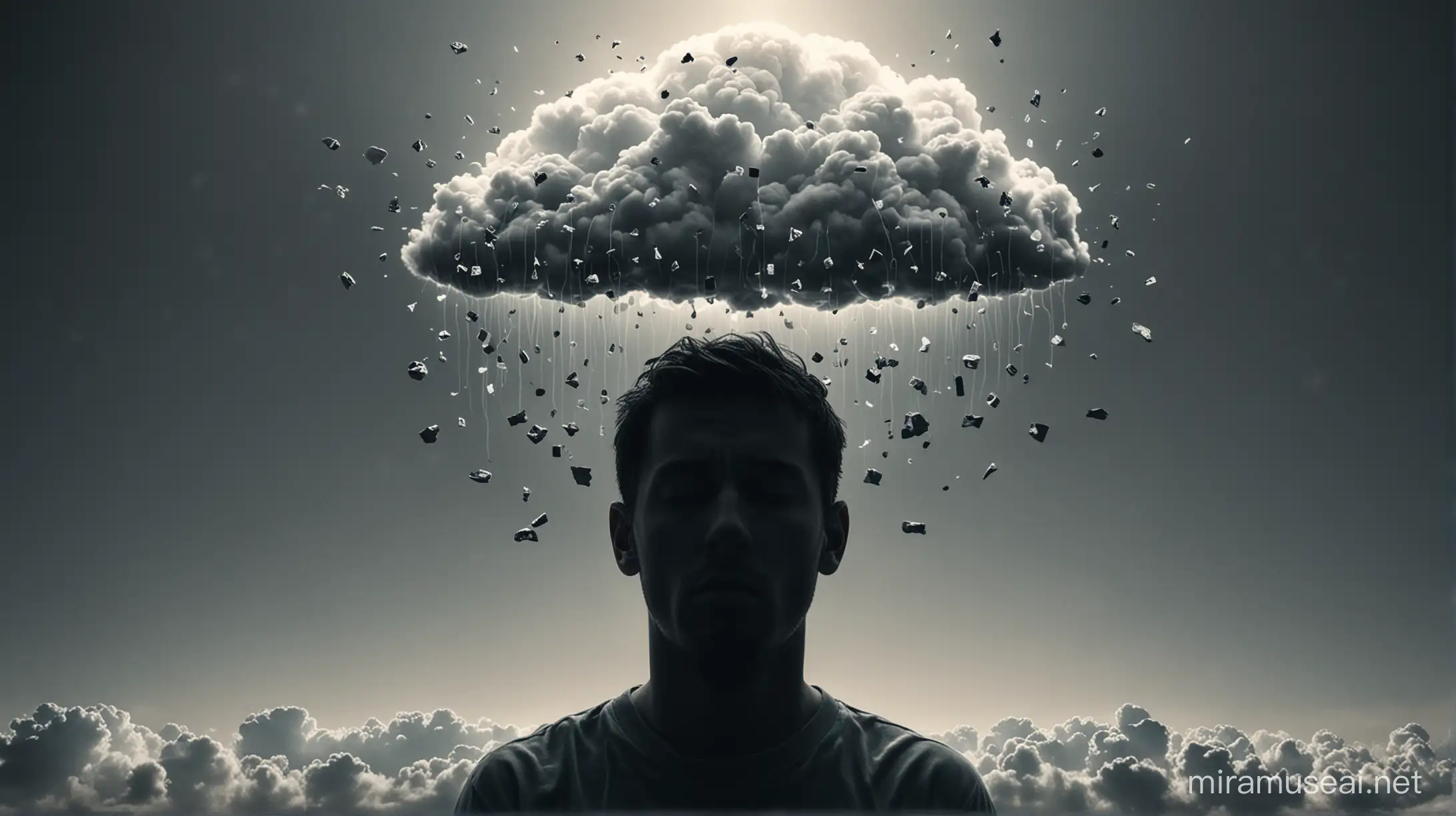 The thumbnail contains a central image. On the left side, there is a symbolic representation of a person under stress, perhaps depicting a silhouette with a cloud of chaotic thoughts around his head. This half of the picture conveys the theme of mental exhaustion and the enormous pressures that lead to it.
In the middle, between these two contrasting elements, the video title "Mental Burnout | Learn to Relax Before It's Too Late" appears prominently in a clear, easy-to-read font. The title should be big enough to grab viewers' attention and convey the video's message effectively.