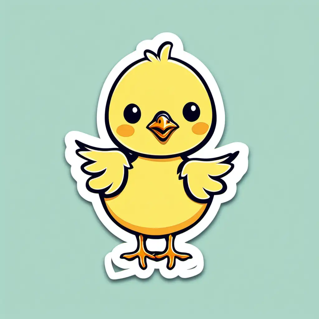 simple, clipart, sticker, baby, chick