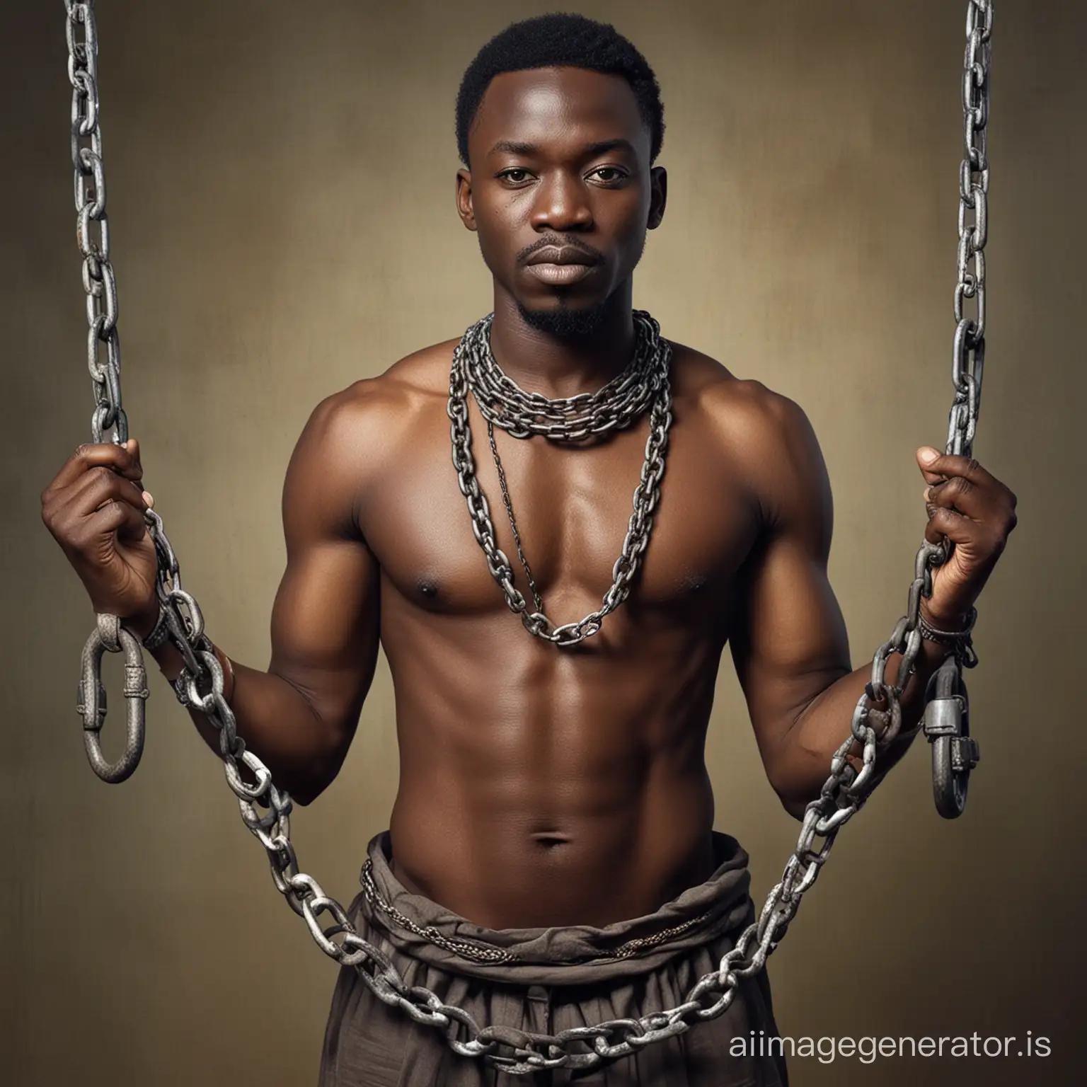 African in chains
