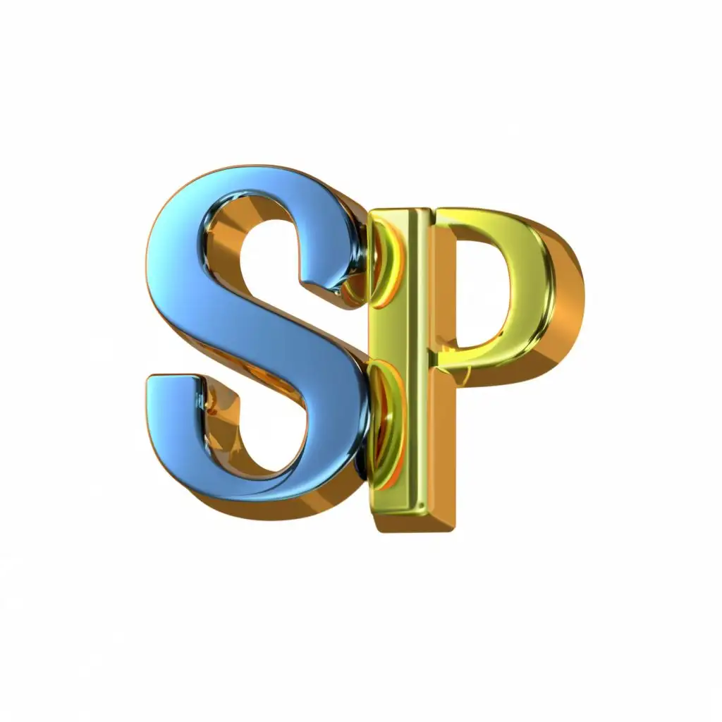 logo, Logo in 3D, with the text "SP", typography