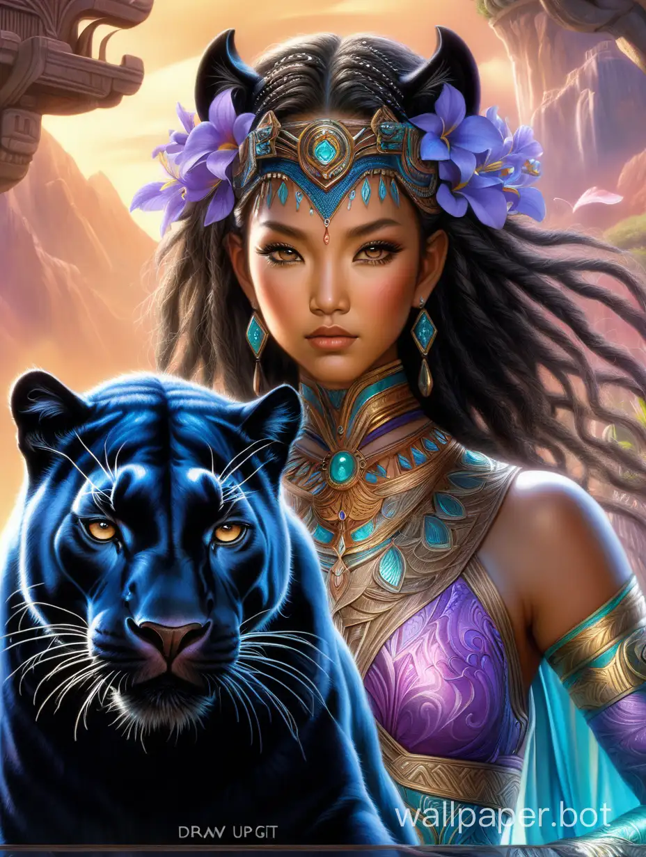 Enchanting-Asian-Female-Panther-Vivid-Fantasy-Art-with-Julie-Bell-and-Larry-Elmore-Inspiration