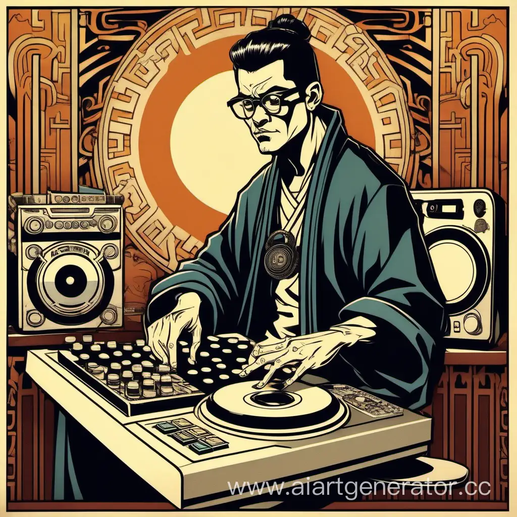 DarkHaired-German-HipHop-Samurai-Grooving-with-MPC-Beats