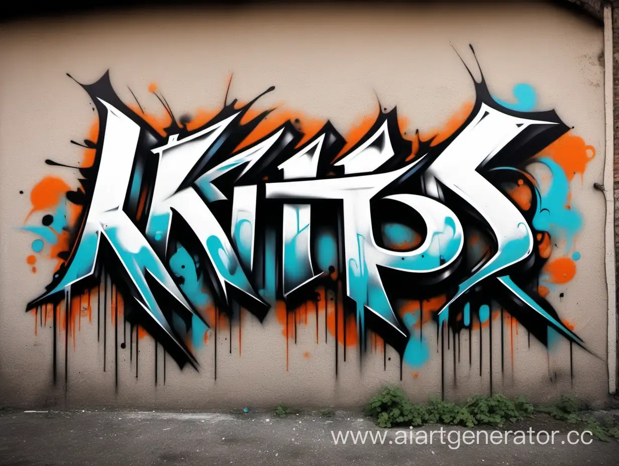 слово КИТиС в стиле граффити