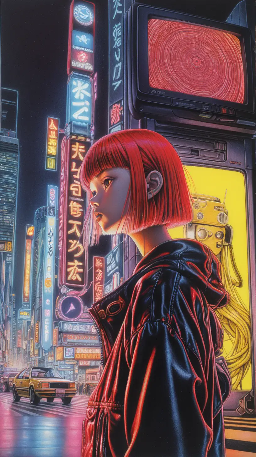 chroma, twisted rays, VGA, cyberpunk art, senary, art by John Kenn mortense, by hajime sorayama,  clear focus, art by atey ghailan, red, yellow, instax