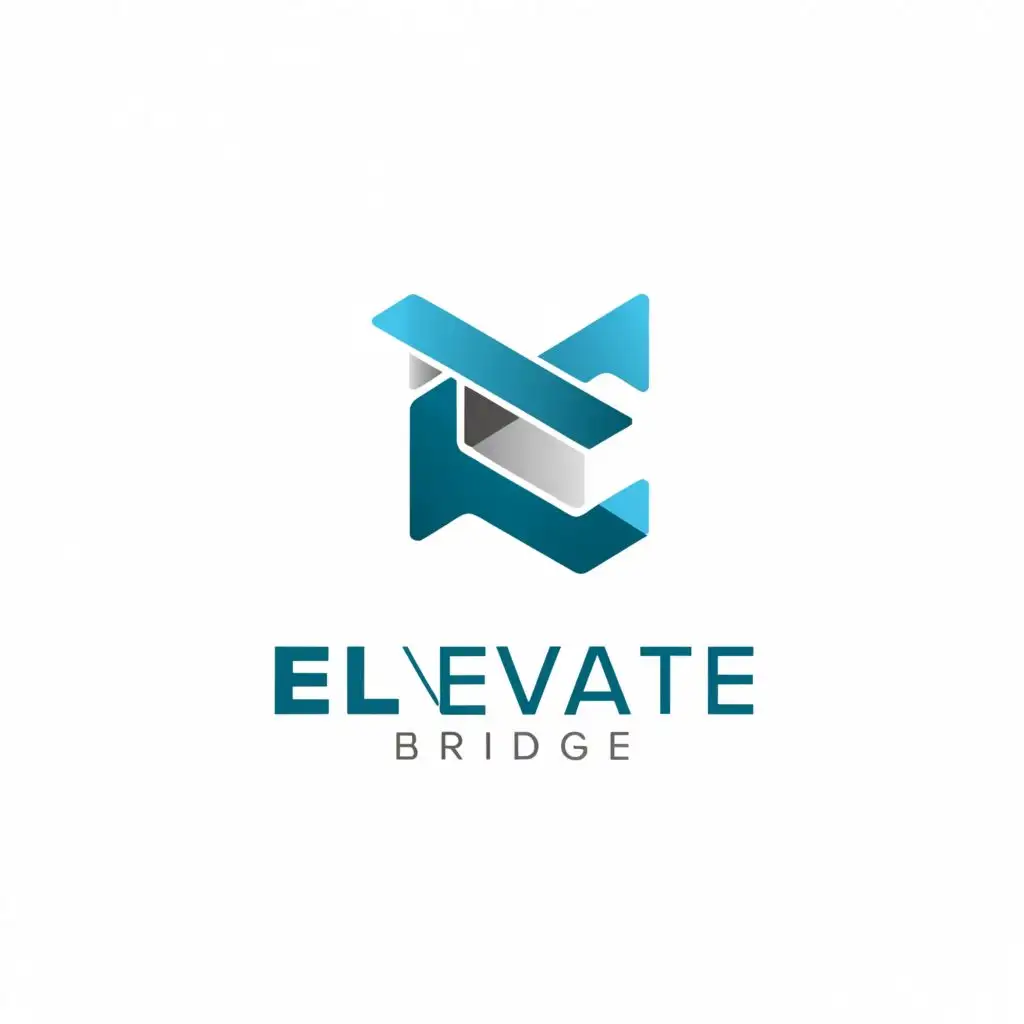 a logo design,with the text "elevate bridge", main symbol:e,complex,be used in Technology industry,clear background