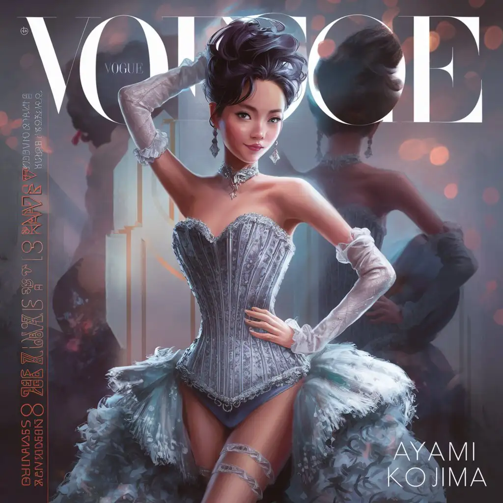 a cute girl in a corset posing for a picture, a picture, by Ayami Kojima, soft portrait shot 8 k, cutecore, mysterious!, publicity cosplay, bokeh, vogue, magazine, insanely detailed and intricate, concept art, close up, ornate, luxury, elite, elegant, trending on artstation