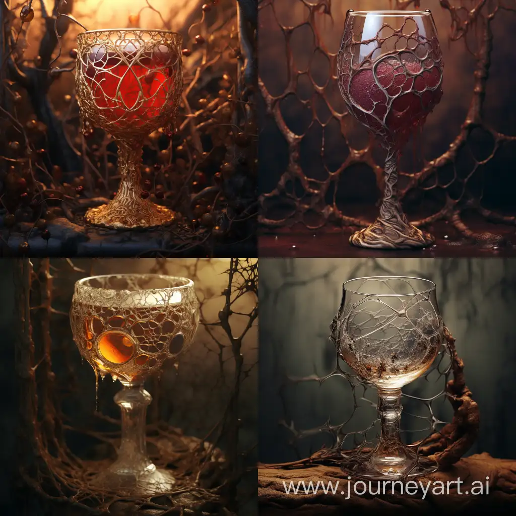 Surreal-CloseUp-Detailed-Wine-Glass-with-Spider-Webs-Surreal-VFX-Art