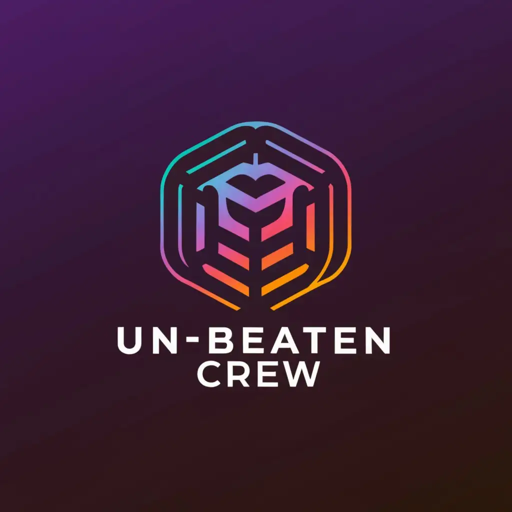 a logo design,with the text "Unbeaten Crew", main symbol:anthivirus,complex,be used in Internet industry,clear background