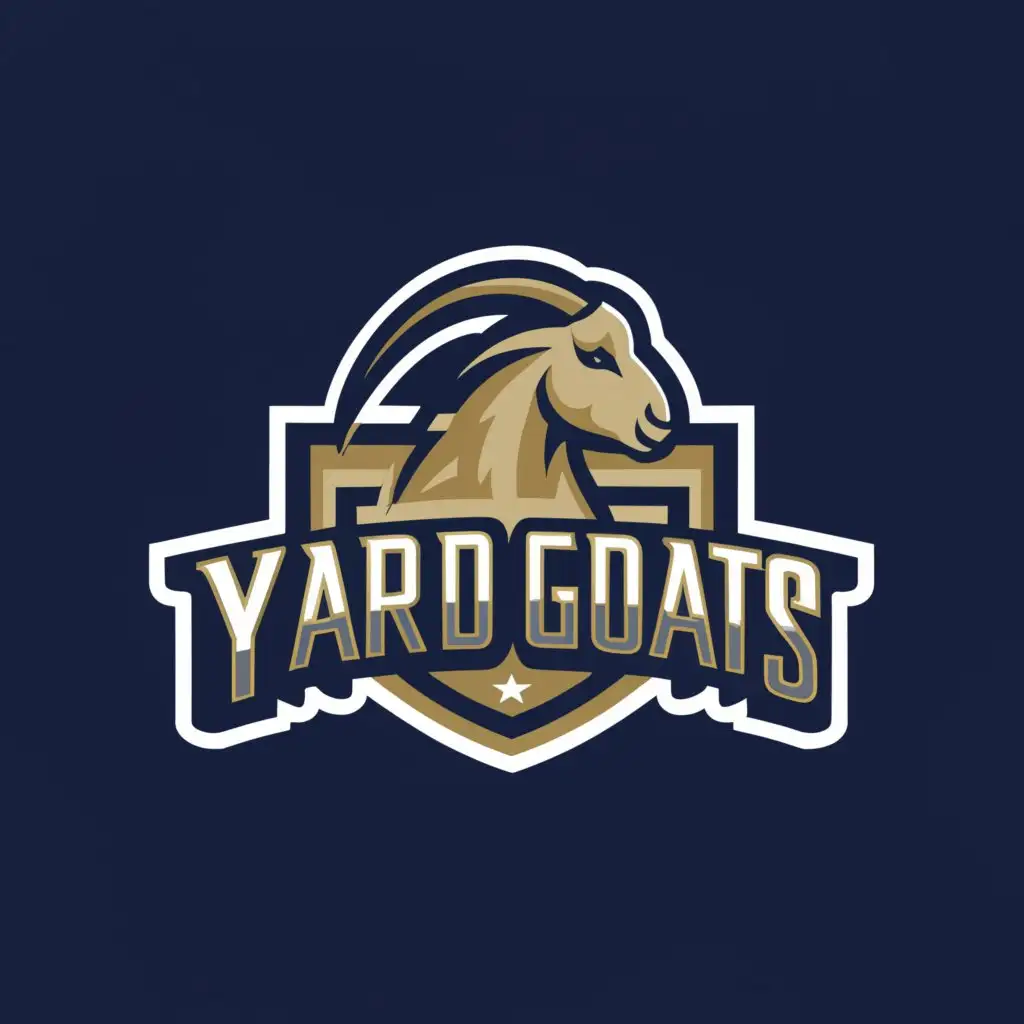 a logo design,with the text "yard goats", main symbol:yard goats,complex,clear background