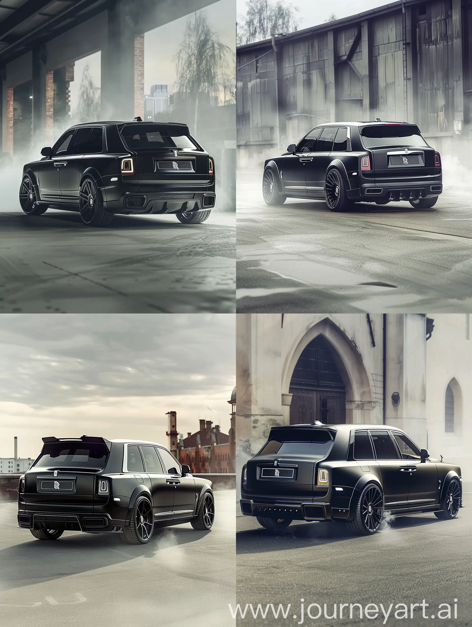 Urban-Street-Photoshoot-with-Black-Mansory-Rolls-Royce-Cullinan