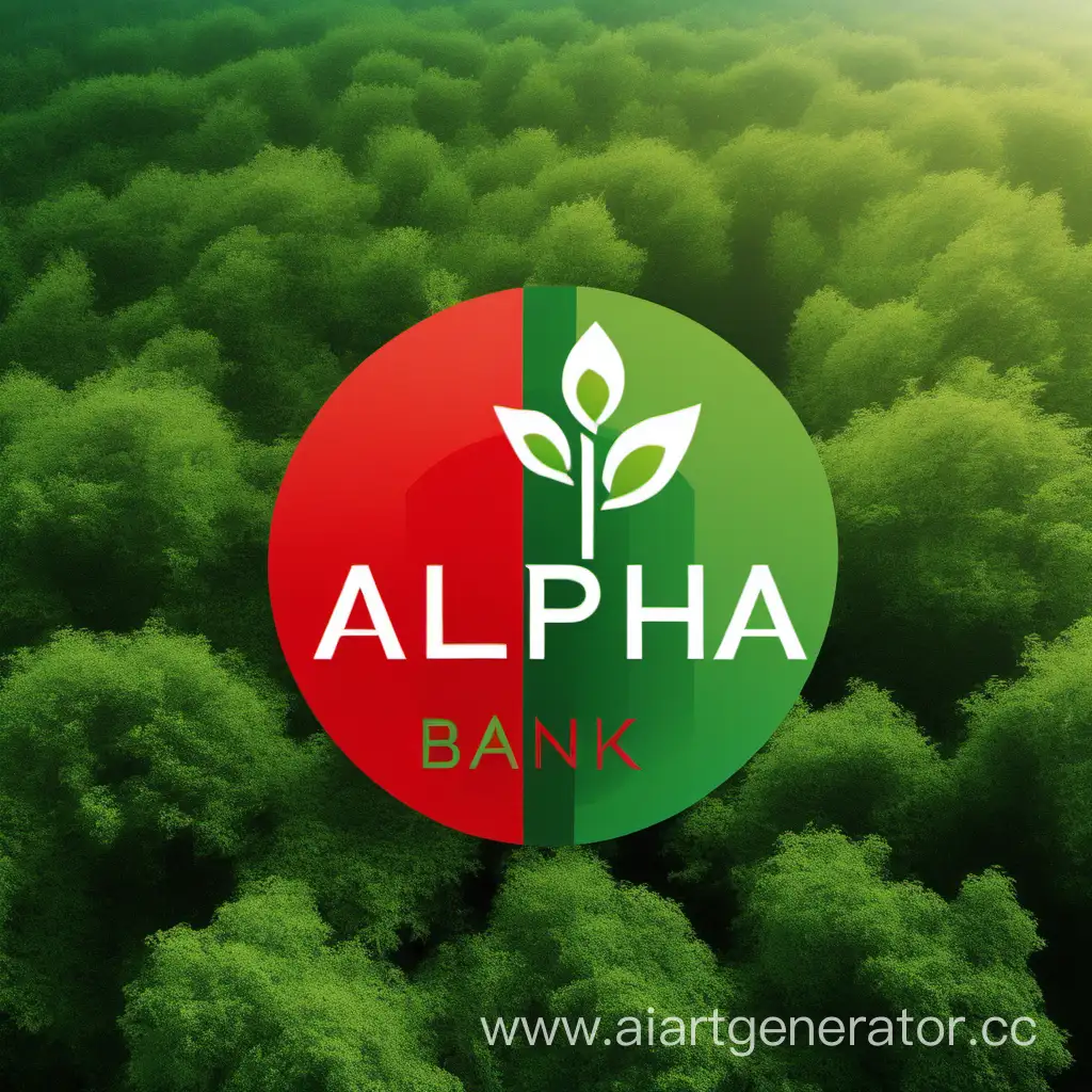 Alpha-Banks-EcoFriendly-Logo-Integration-with-Vibrant-Red-and-Green-Living-Nature