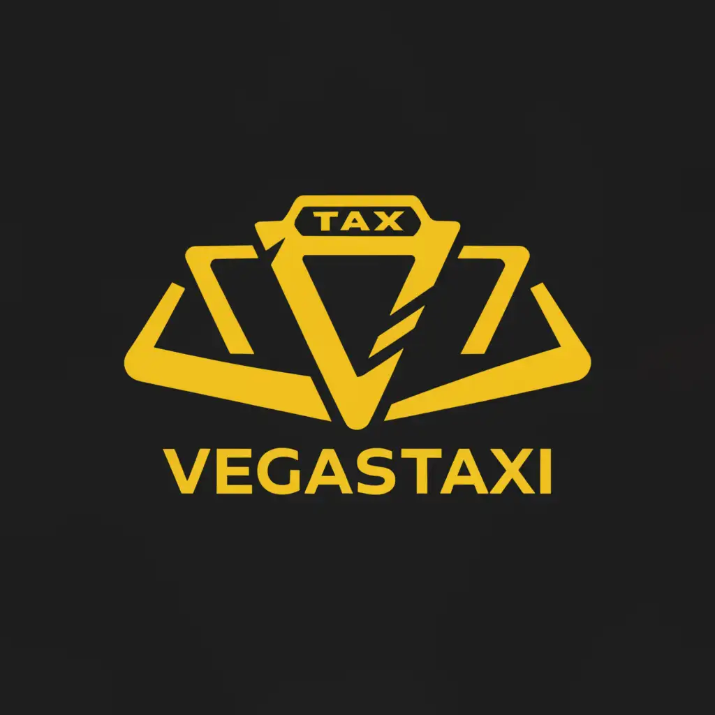 a logo design,with the text "Vegas-Taxi", main symbol:taxi,Moderate,clear background