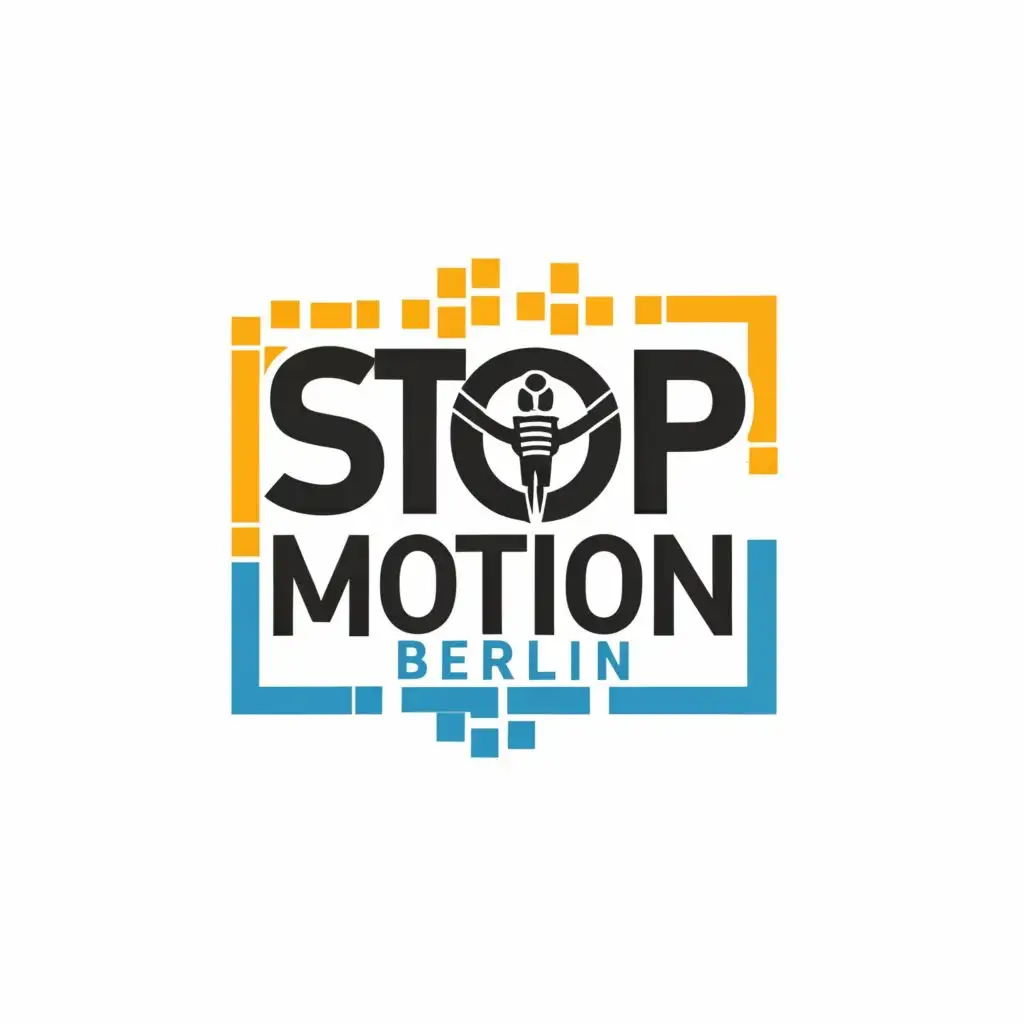 logo, SMB, with the text "Stop Motion Berlin", typography, be used in Education industry