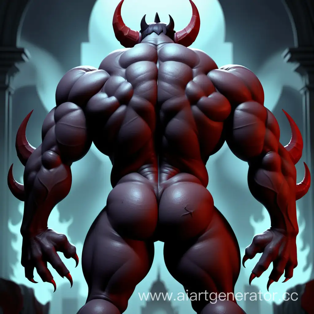 ass big demon guy back