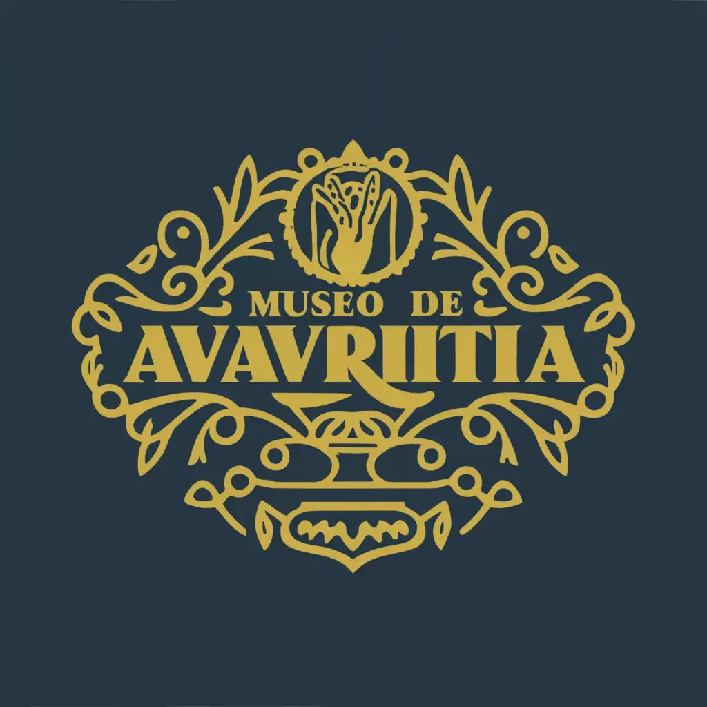 a logo design, with the text 'Museo de Avaritia', main symbol: An emblem for the museum called 'Museo de Avaritia', Moderate, be used in Travel industry, clear background