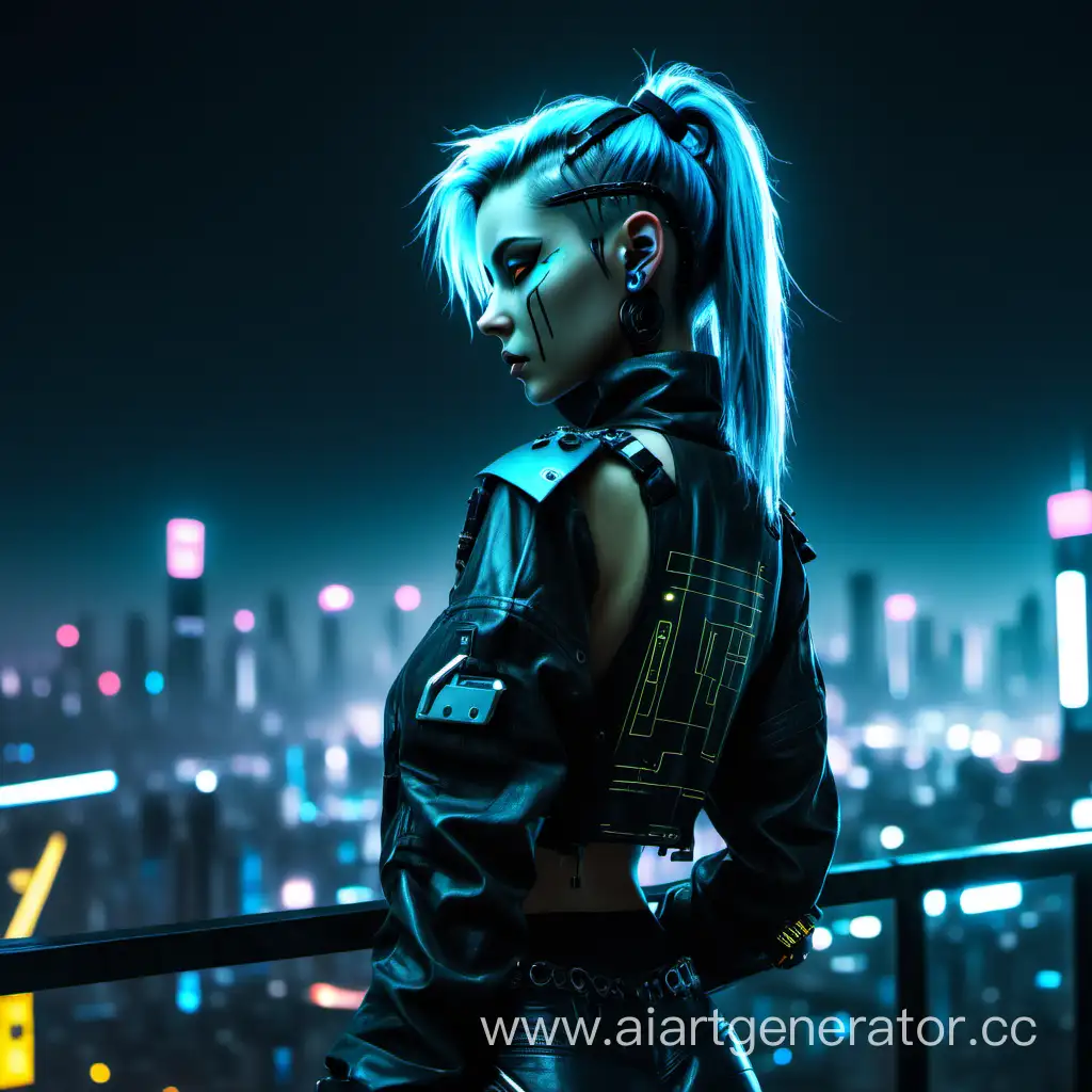 Beautiful-Cyberpunk-Girl-in-Night-Cityscape