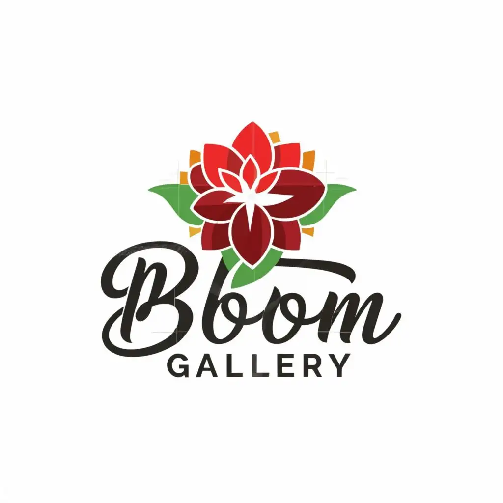 logo, art gallery, bloom, blooming, old house, merchant's house, revival, art, creativity, exhibition, exposition, attic, painting, smart, logo, with the text "bloom gallery", typography, be used in Events industry