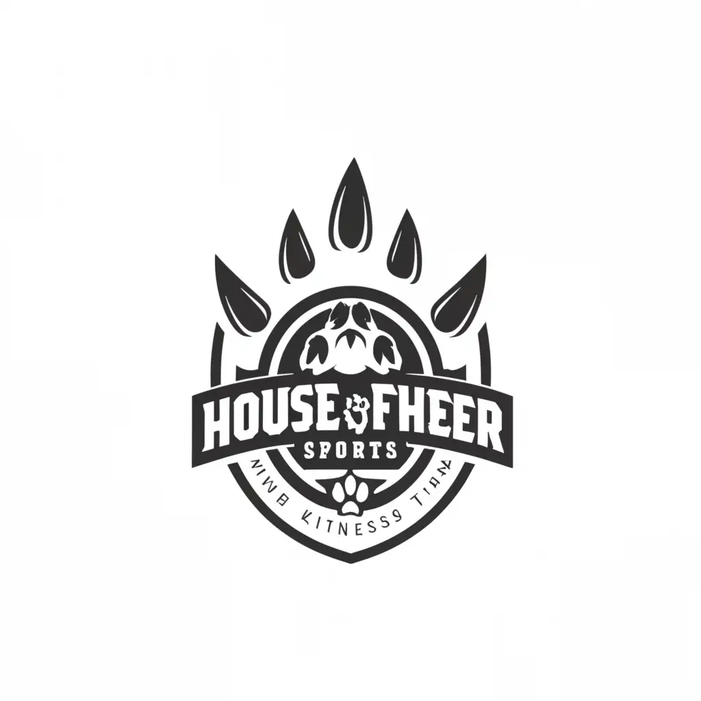a logo design,with the text "House of Cheer", main symbol:a masculine paw with claw marks, simple classic logo,Moderate,be used in Sports Fitness industry,clear background