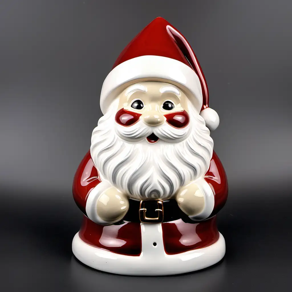 Festive Christmas Ceramic Santa Claus Figurine