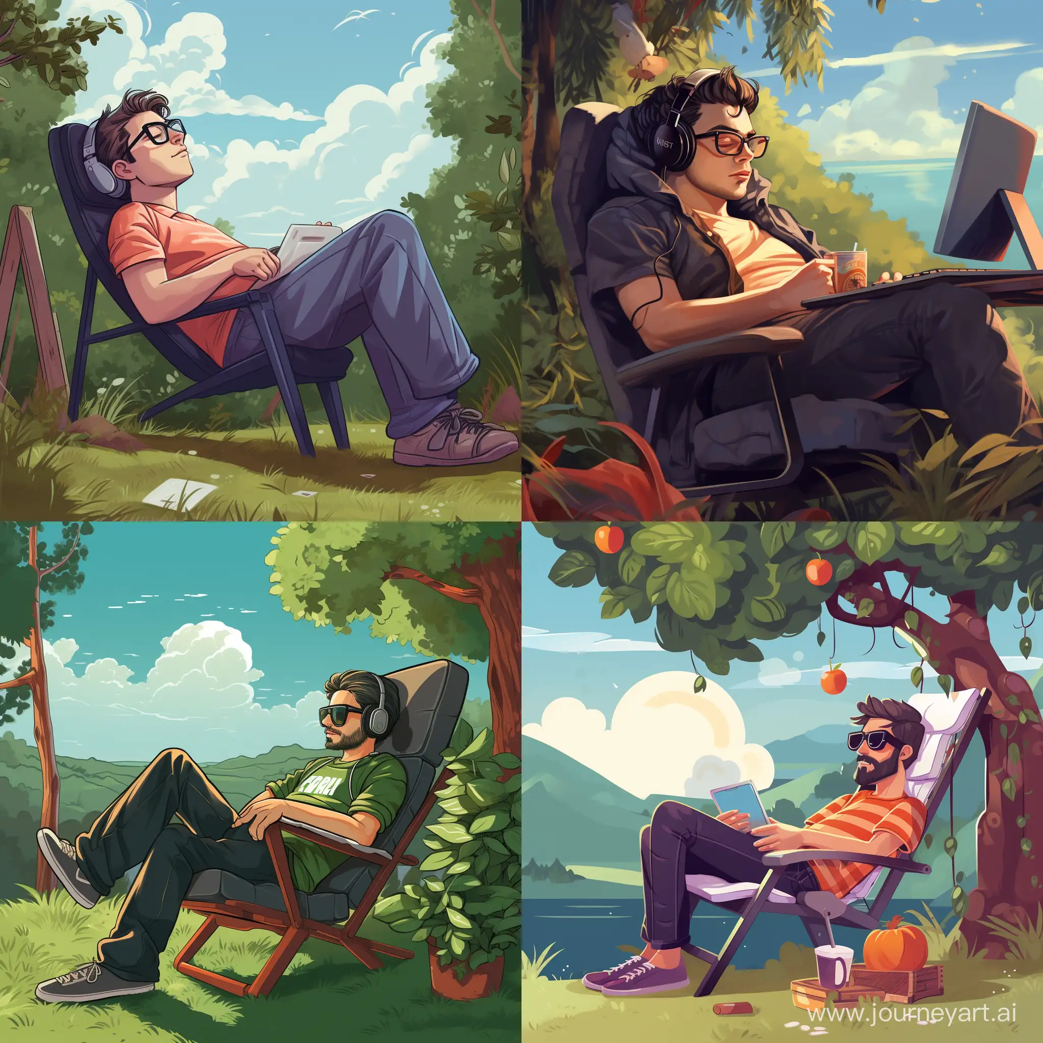 Weary-Programmer-Finding-Solace-in-Nature