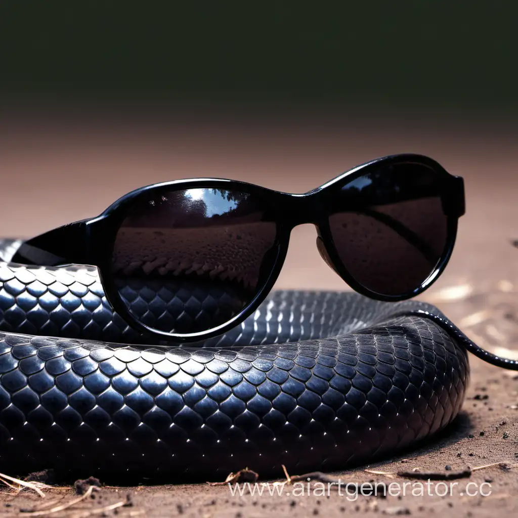 Чёрная змея в солнечных очках